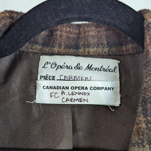 Canadian Opera Company brown plaid sweater jacket - Picture 6 of 9